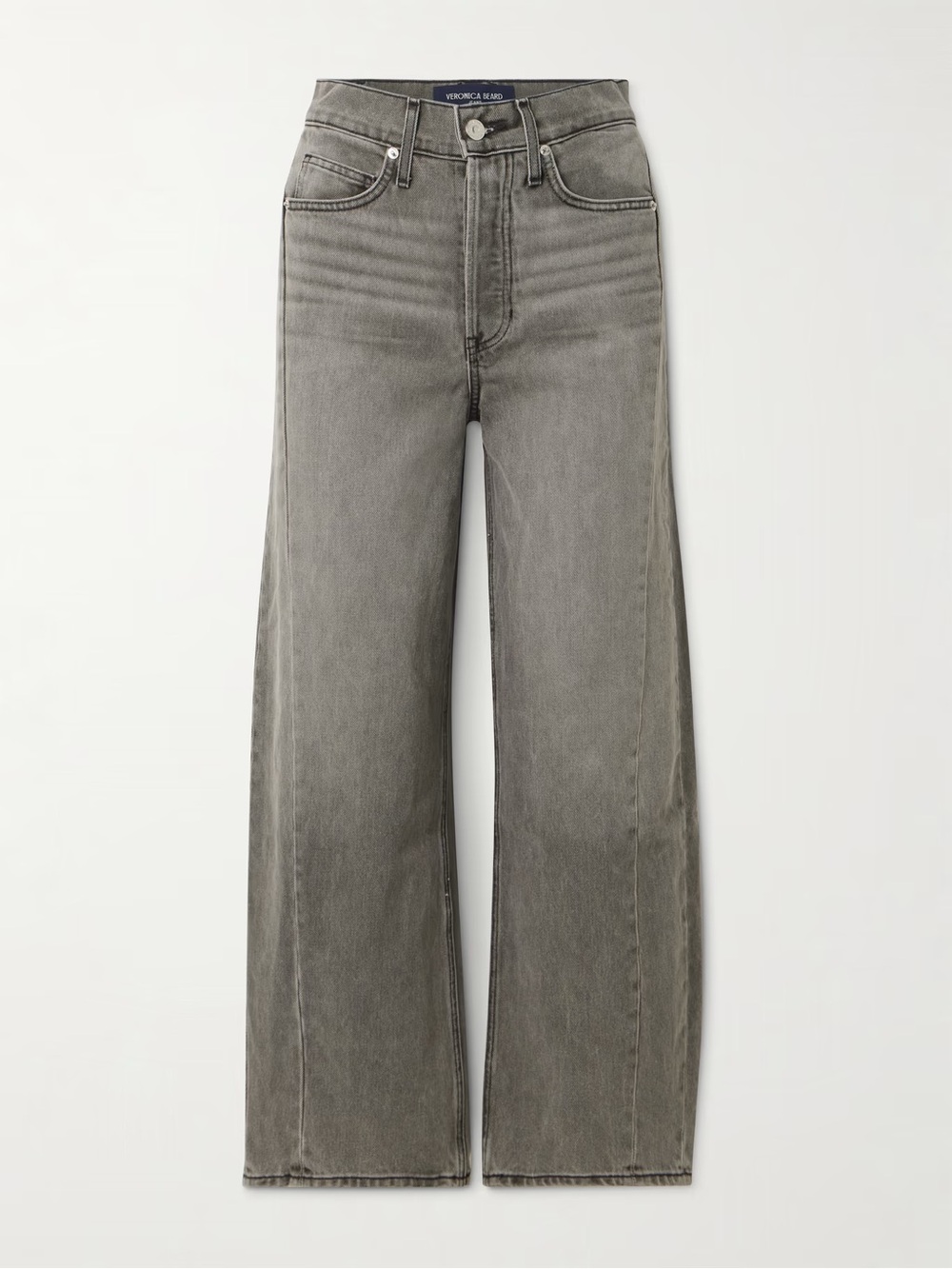 VERONICA BEARD Ryder Saddle Ankle high-rise barrel-leg jeans Gray 28 - Picture 2 of 13